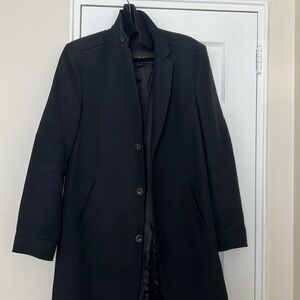 Zara men coat with detachable collar